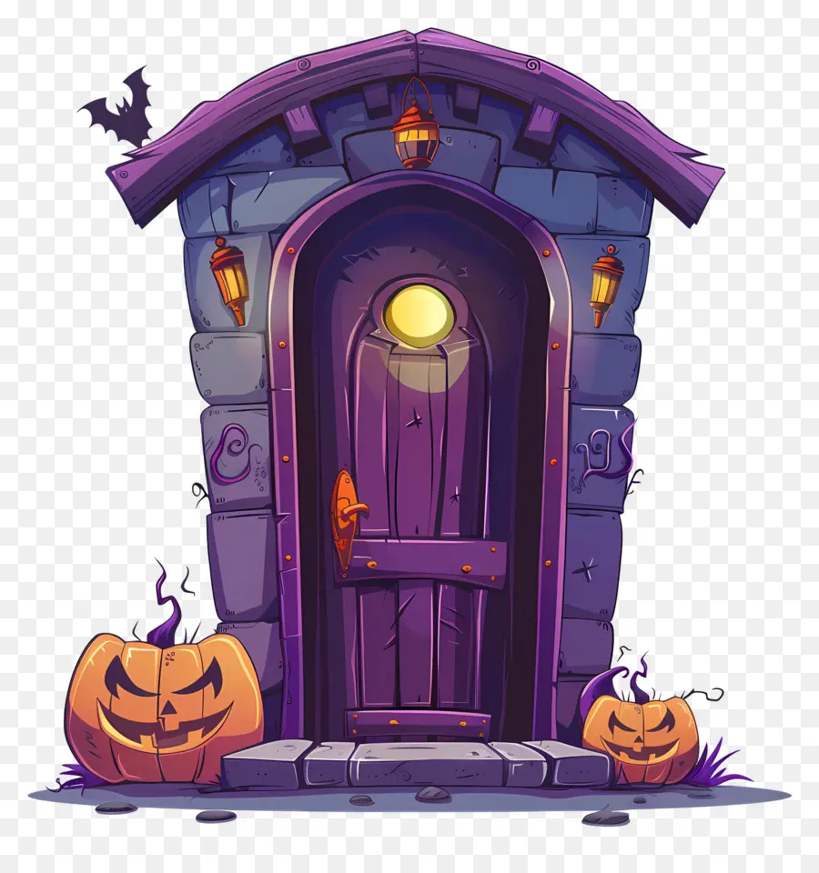 Porte Effrayante D'halloween，Maison Hantée PNG