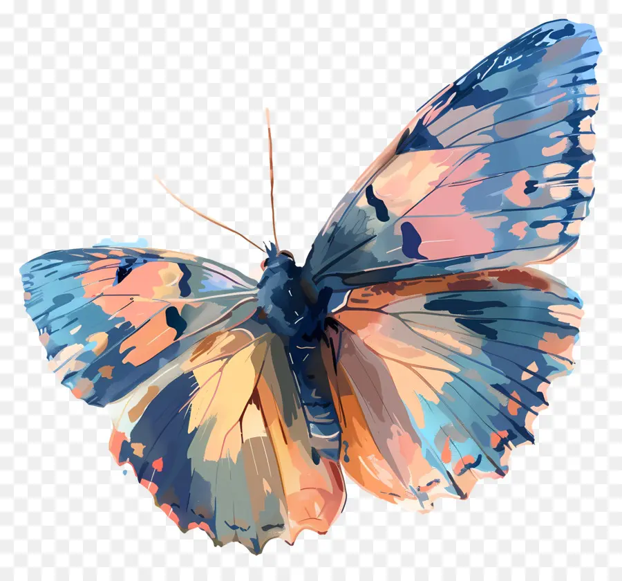 Papillon Pastel，Papillon Coloré PNG