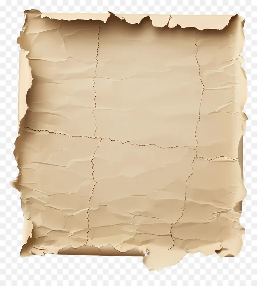 Papier Déchiré Vintage，Vieux Papier Froissé PNG