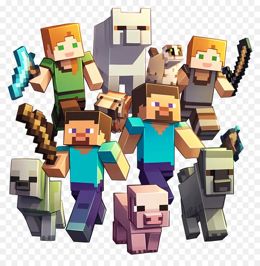 Minecraft，Personnages Minecraft PNG