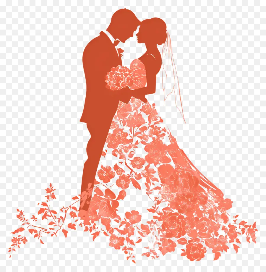 Silhouette De Mariage，Couples De Mariage PNG