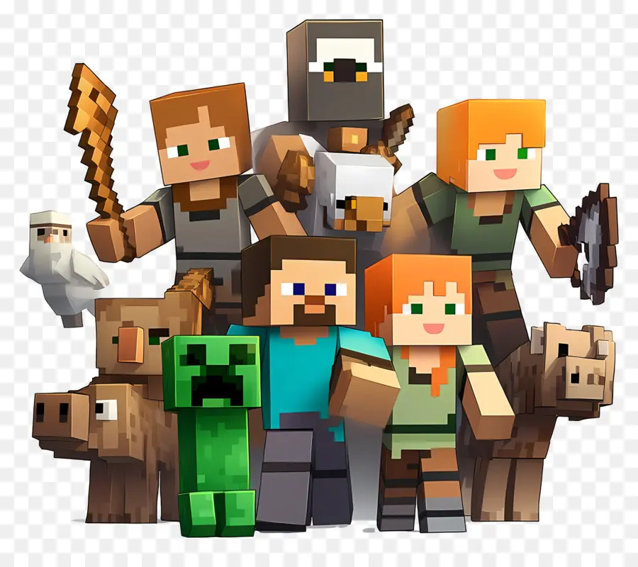 Minecraft，Personnages Minecraft PNG