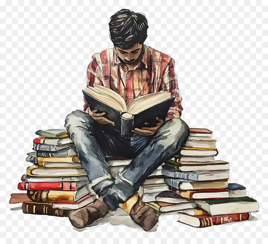 Ver De Livre，Homme Lisant Des Livres PNG