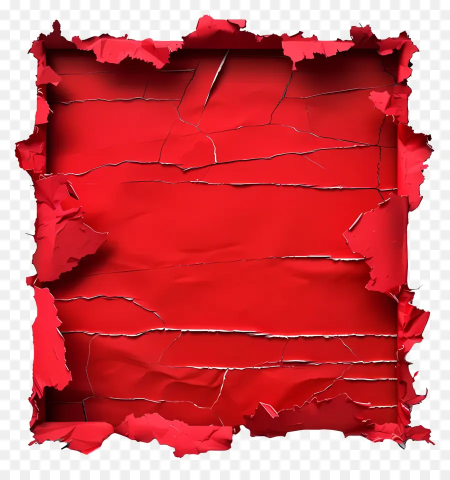 Papier Déchiré Rouge，Déchiré PNG