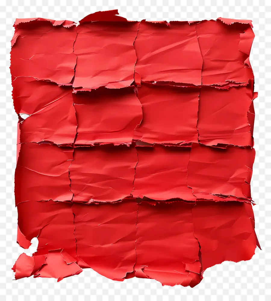 Papier Déchiré Rouge，Déchiré PNG