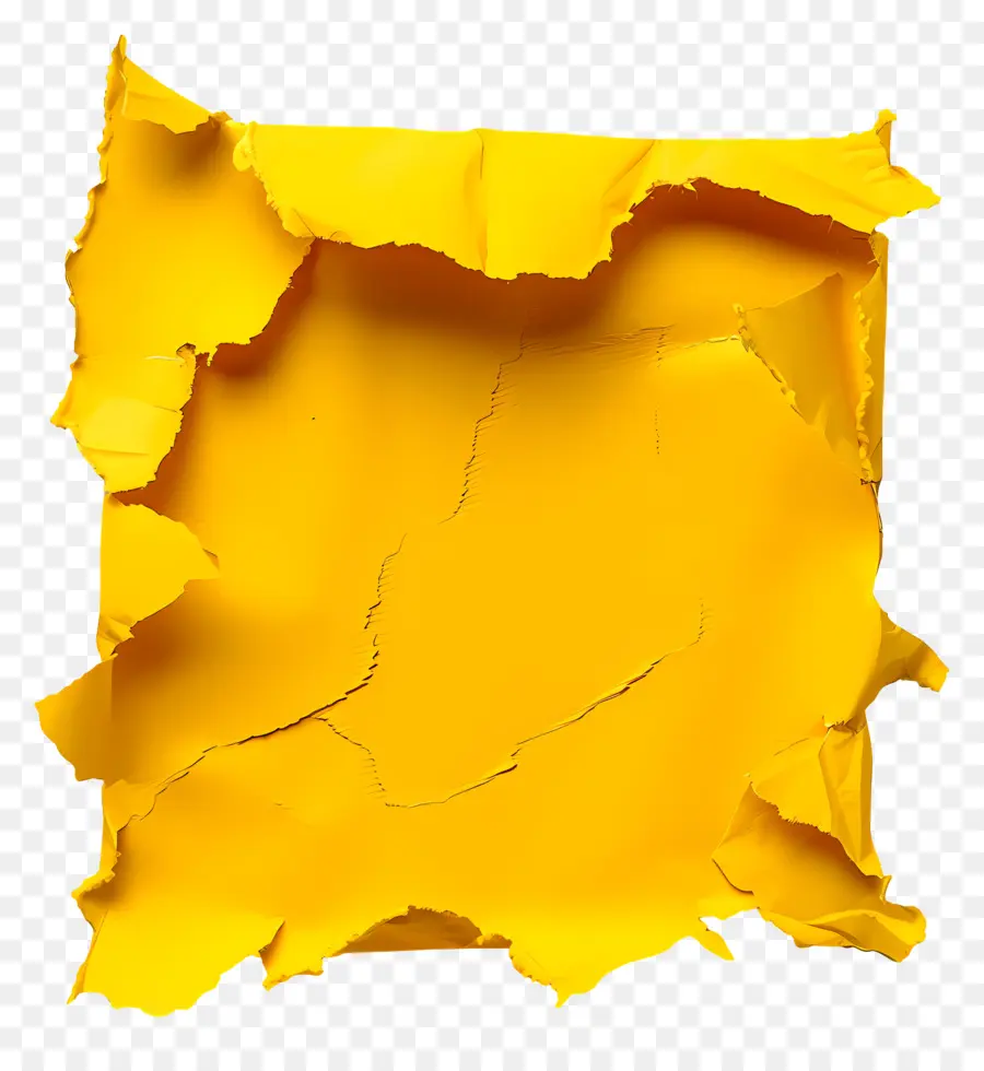 Papier Déchiré Jaune，Papier Déchiré PNG