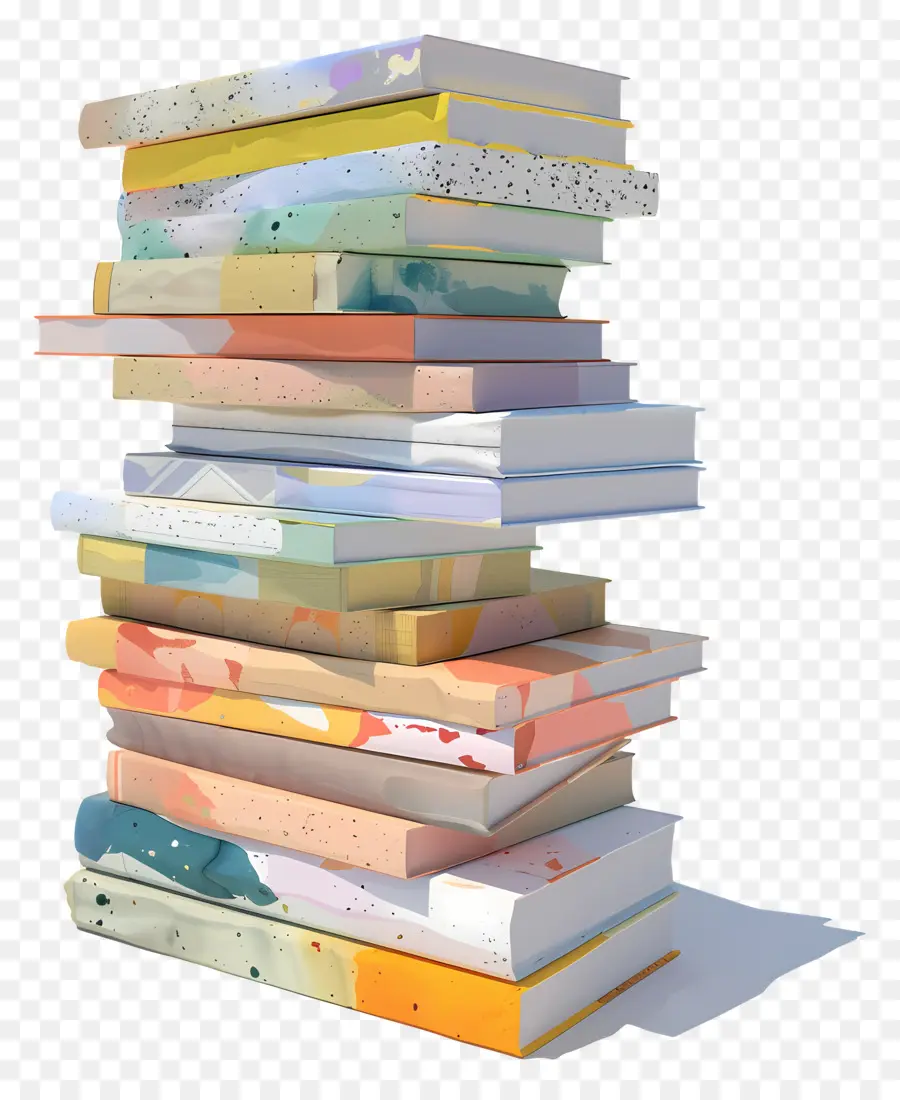 Pile De Livres Modèle 3d，Pile De Livres PNG