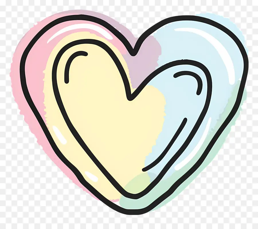 Coeur Pastel，Cœur PNG