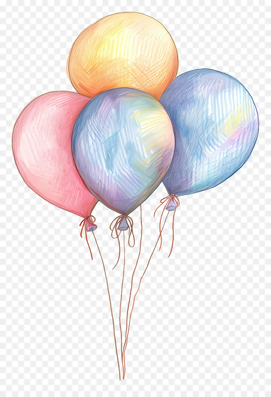 Ballons Pastel，Ballons PNG