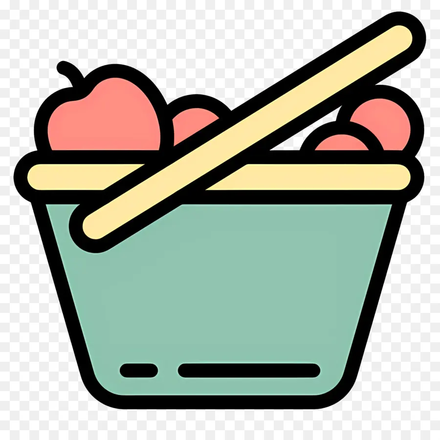 Panier De Pommes，Panier PNG