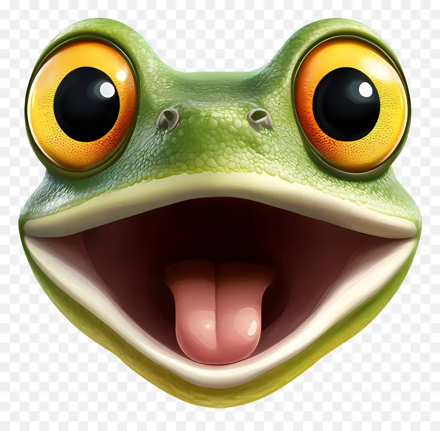 Emoji Grenouille，Visage De Grenouille PNG