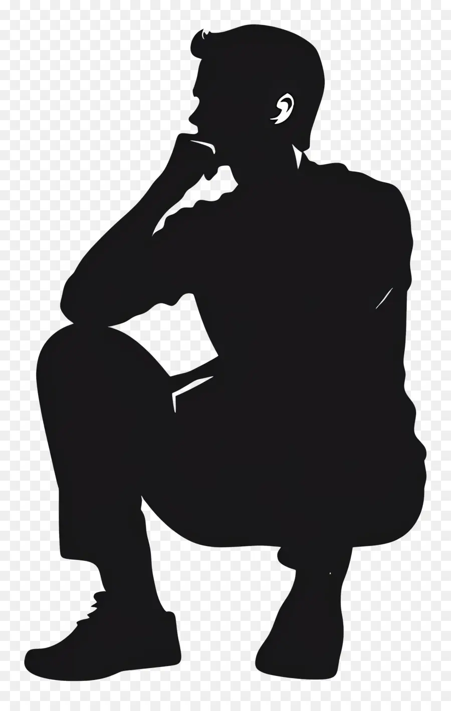 Pensée Homme Silhouette，Silhouette D'homme PNG