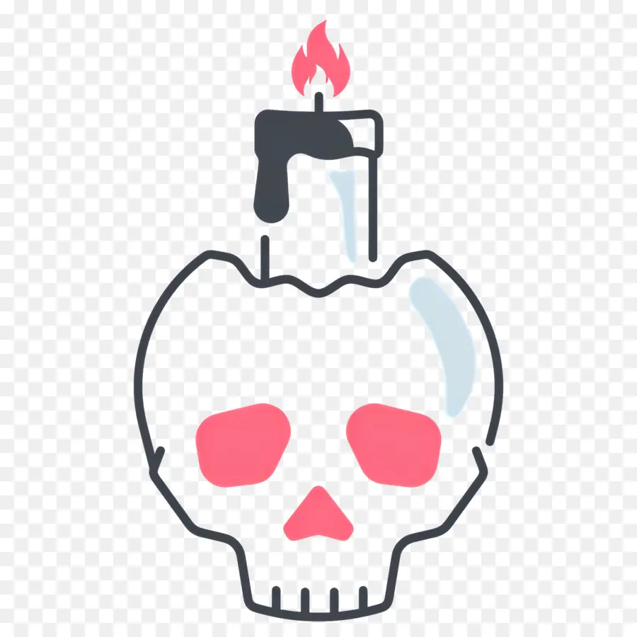 Bougie Crâne，Flamme PNG