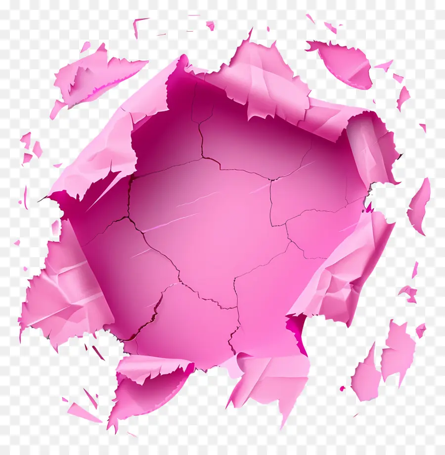 Papier Déchiré Rose，Papier Déchiré PNG