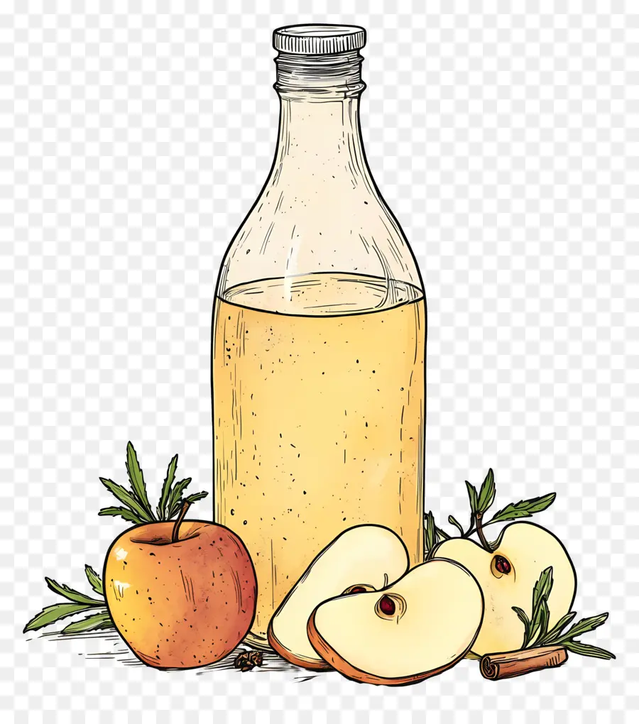 Cidre De Pomme，Bouteille D'huile PNG