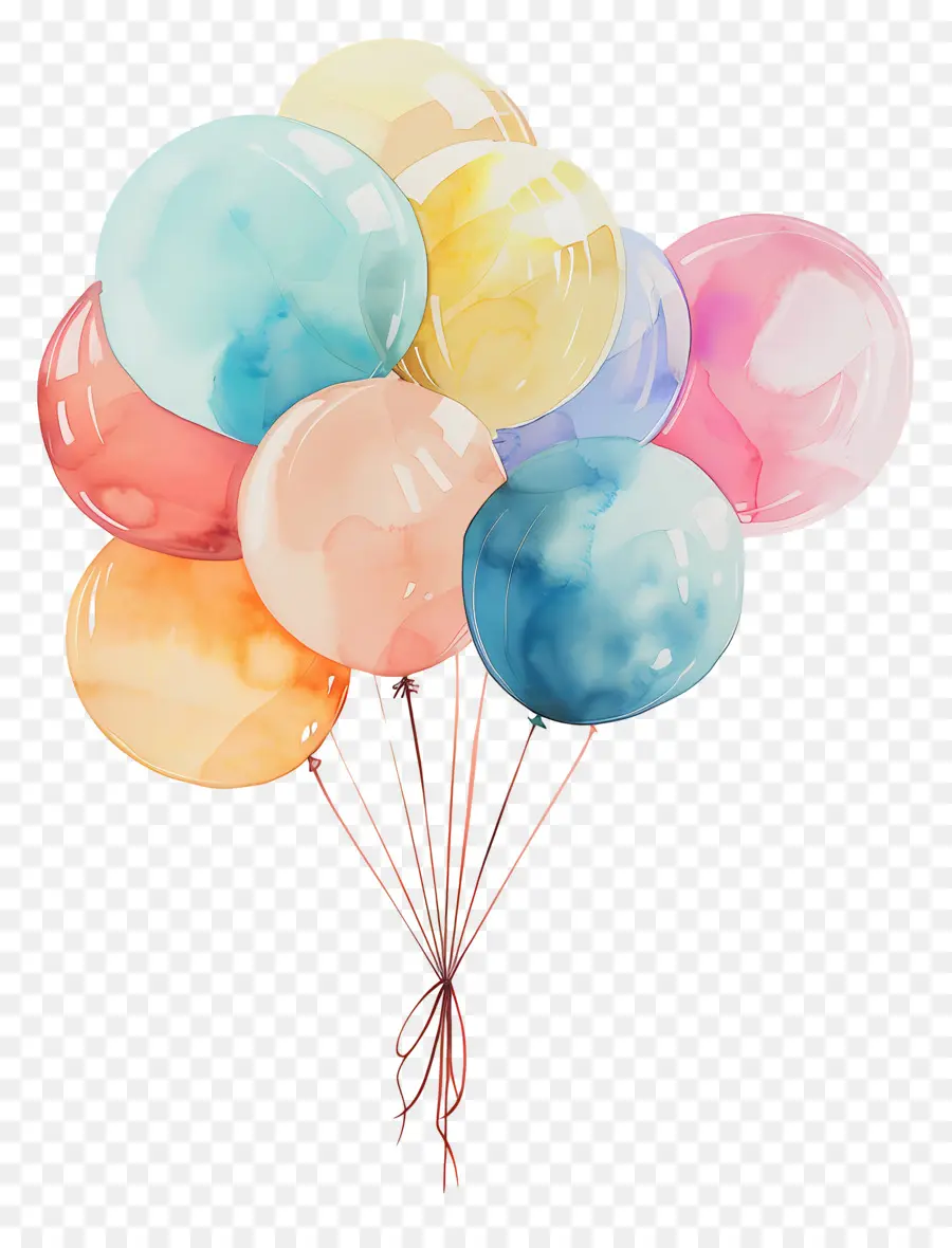 Ballons Pastel，Ballons PNG