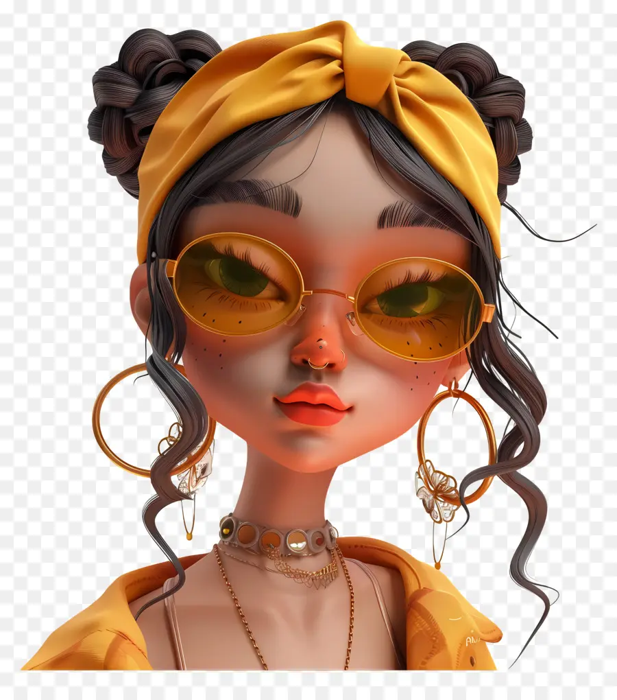 Avatar De Fille 3d，Fille PNG