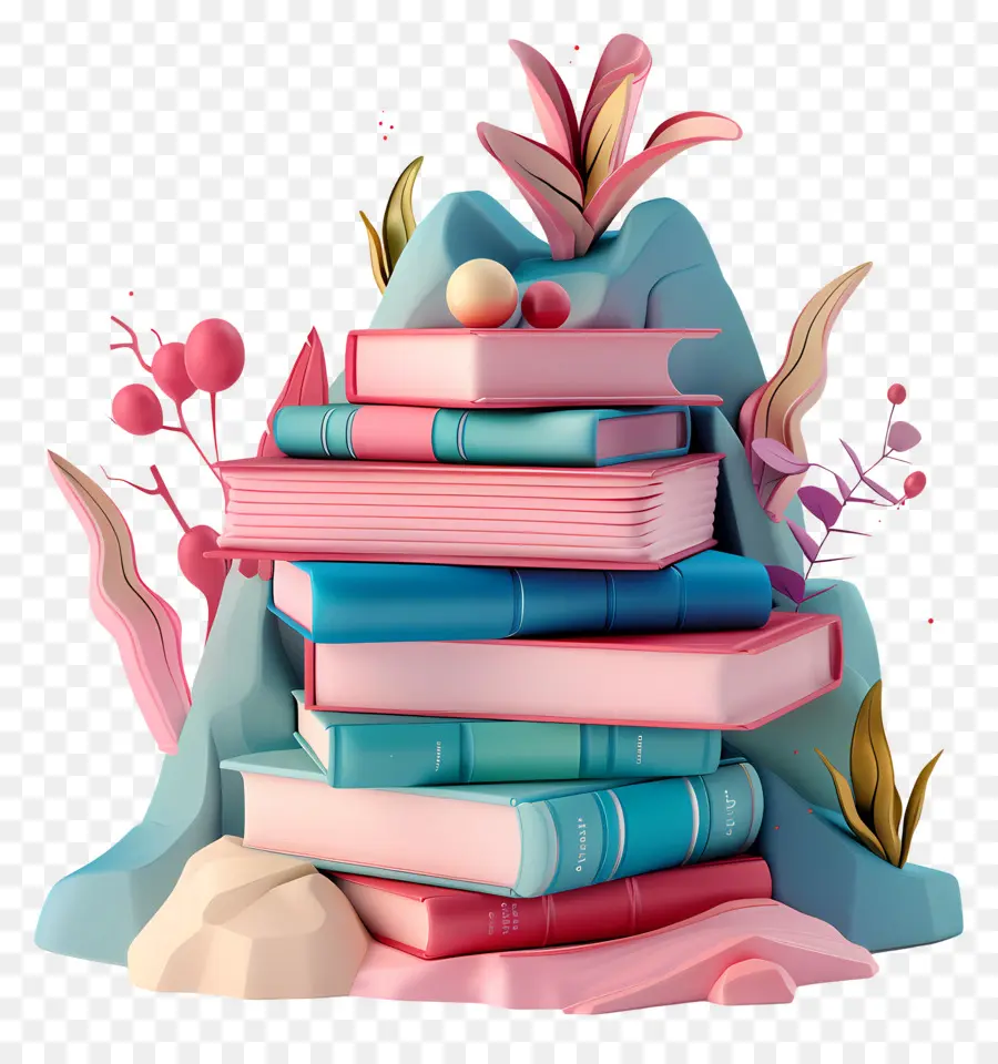 Pile De Livres Modèle 3d，Livres PNG