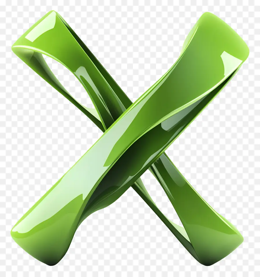 Vert X，Lettre PNG