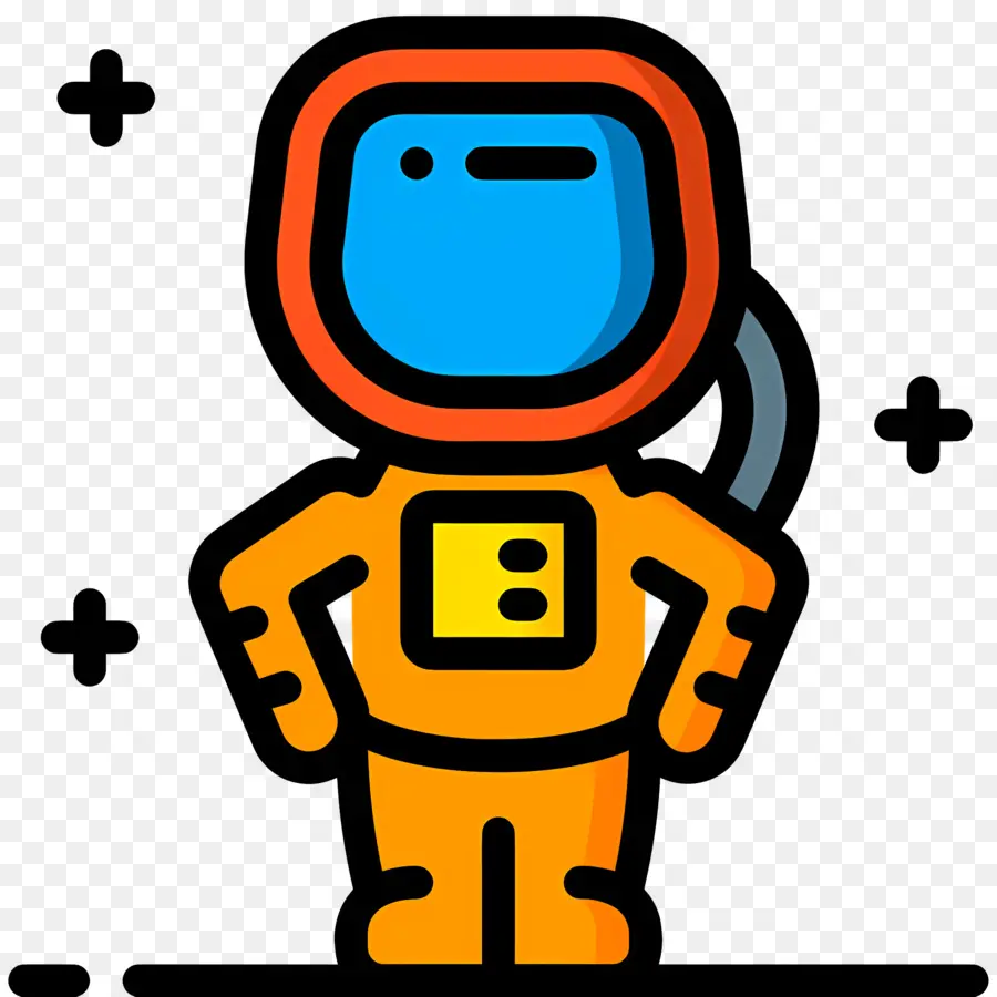 Astronaute，Combinaison Spatiale Orange PNG