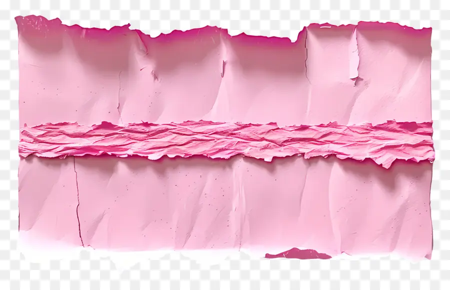 Papier Déchiré Rose，Papier Froissé PNG