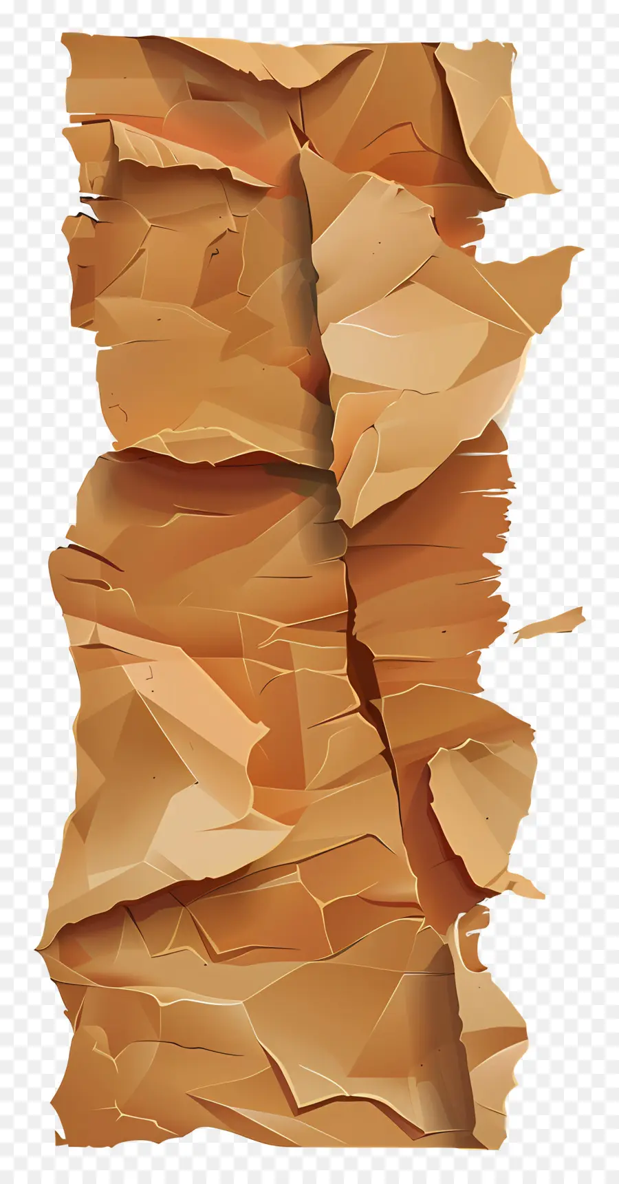 Papier Déchiré Marron，Papier Déchiré PNG