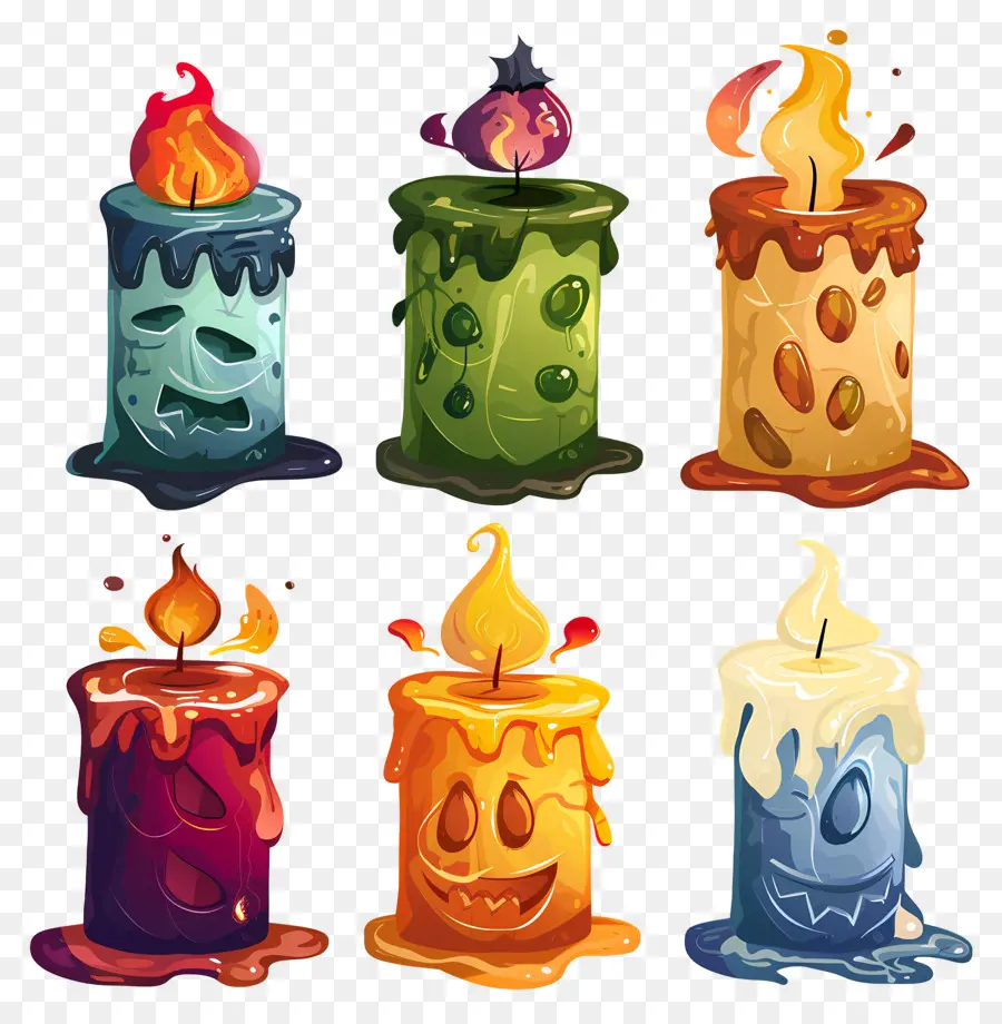 Bougies D'halloween，Halloween PNG