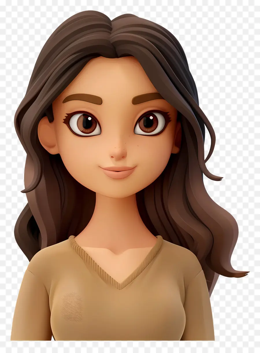 Avatar De Femme 3d，Fille PNG