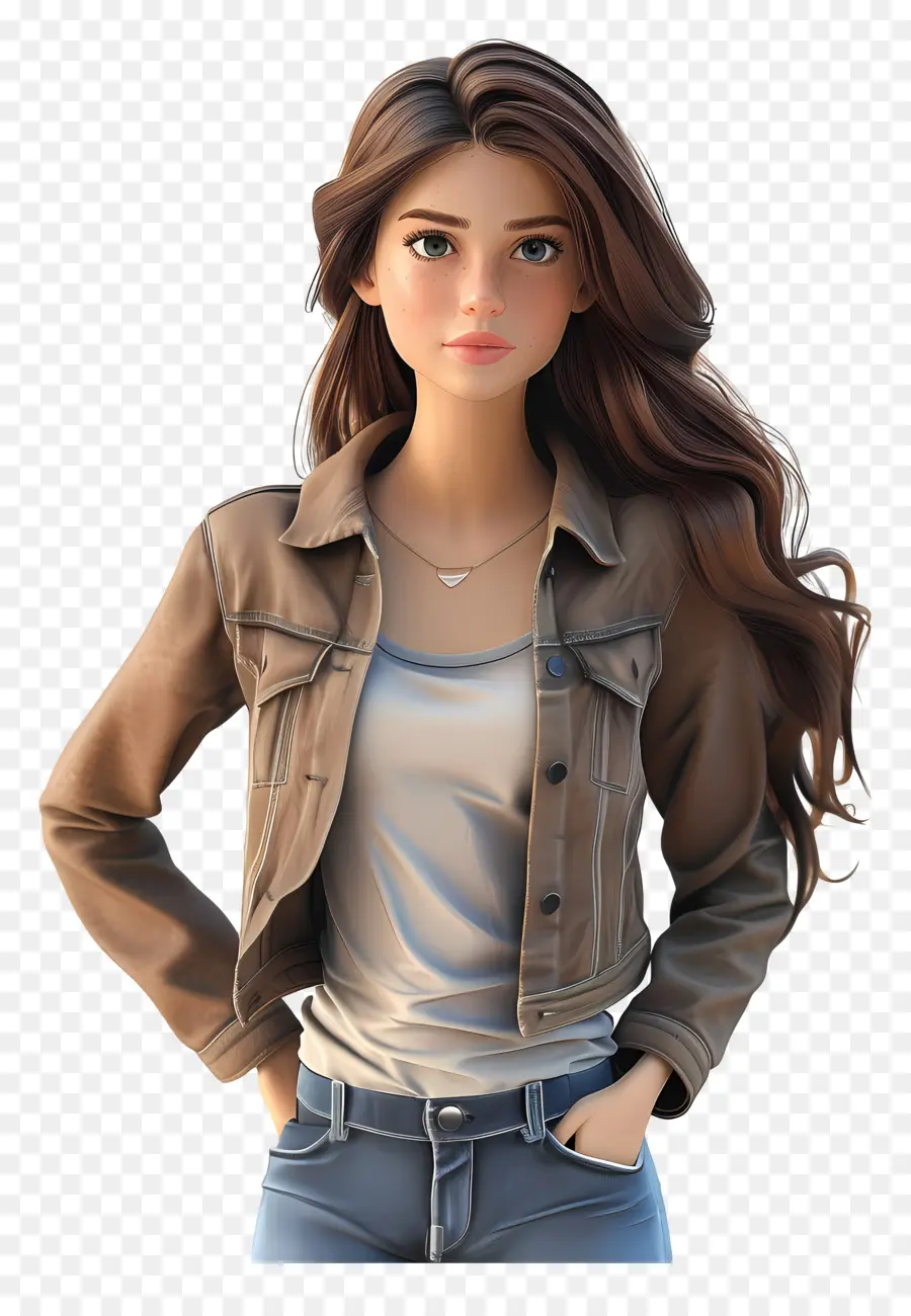 Avatar De Femme 3d，Jeune Femme PNG