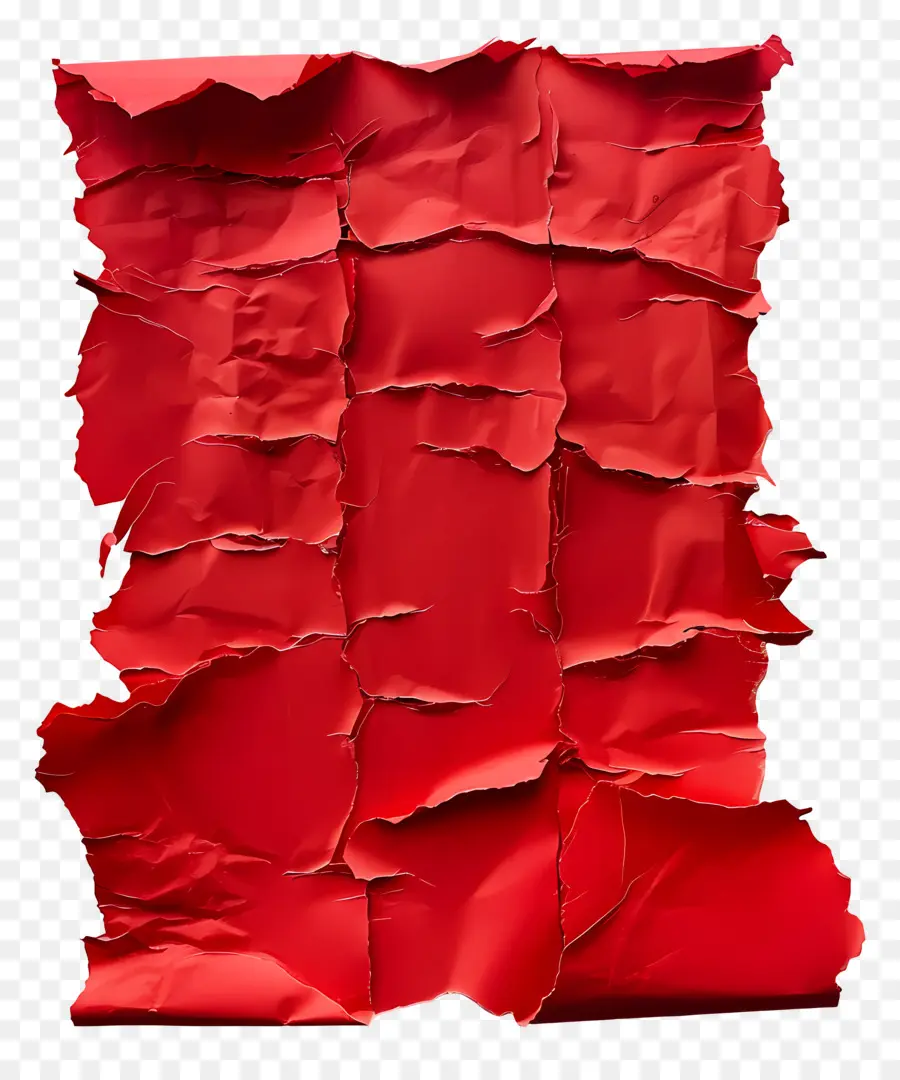 Papier Déchiré Rouge，Papier Rouge Déchiré PNG