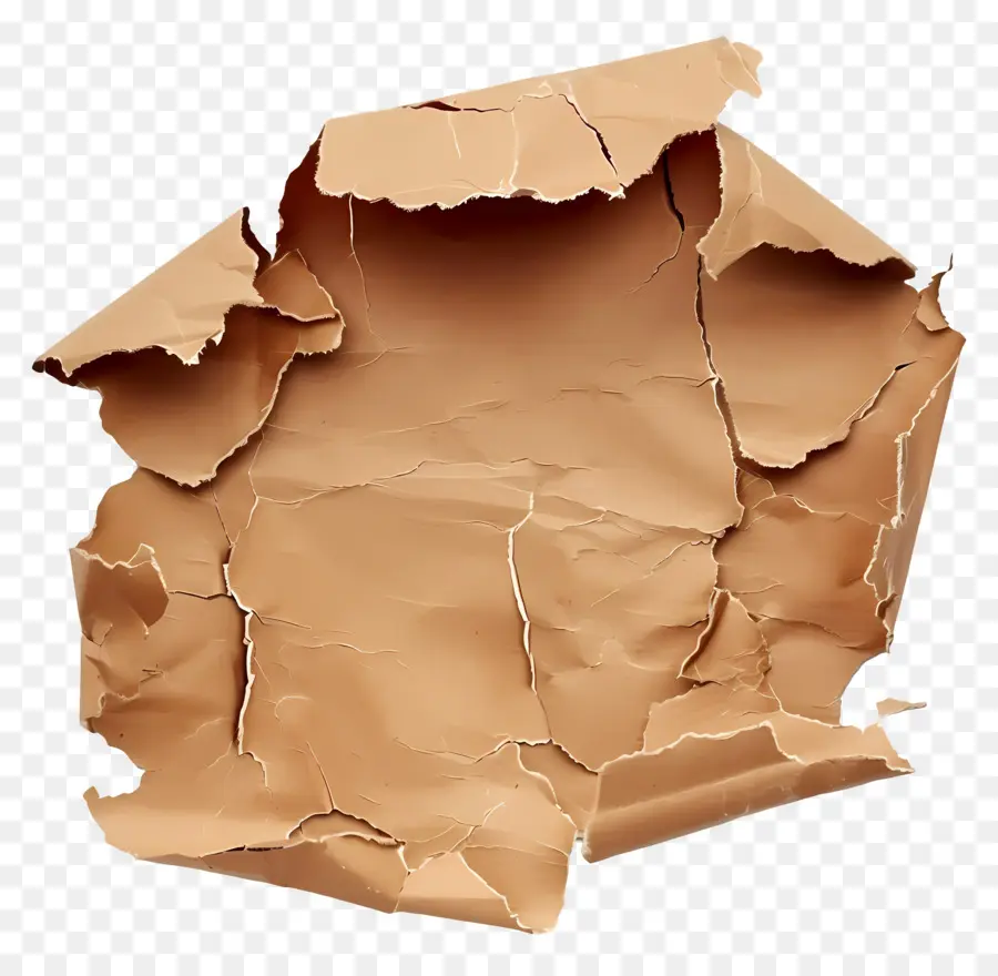 Papier Déchiré Marron，Papier Déchiré PNG