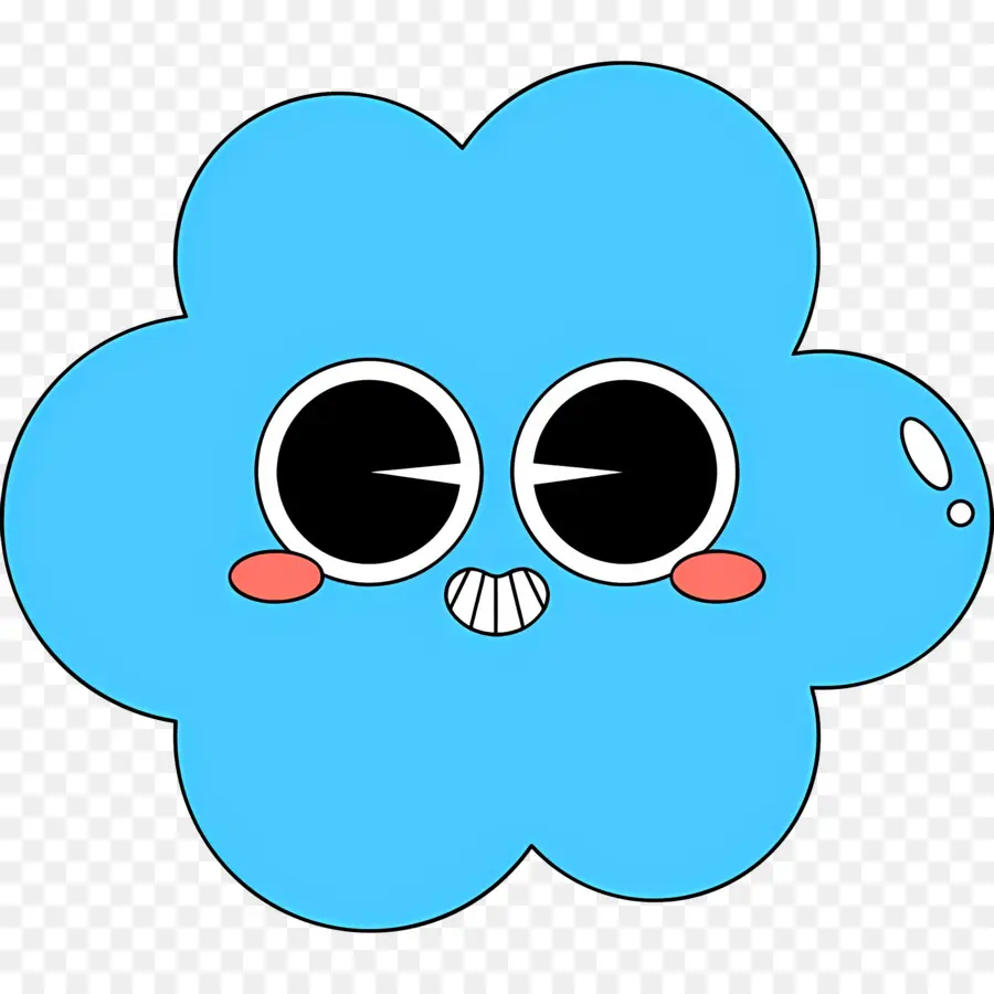 Nuage Bleu，Nuage Souriant PNG