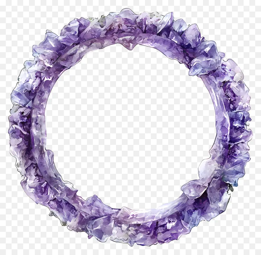 Cadre De Cercle，Couronne Violette PNG