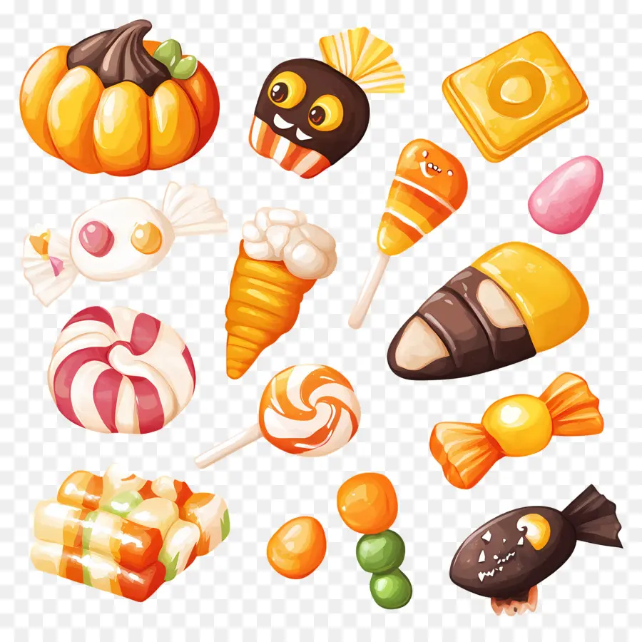 Bonbons D'halloween，Bonbons PNG