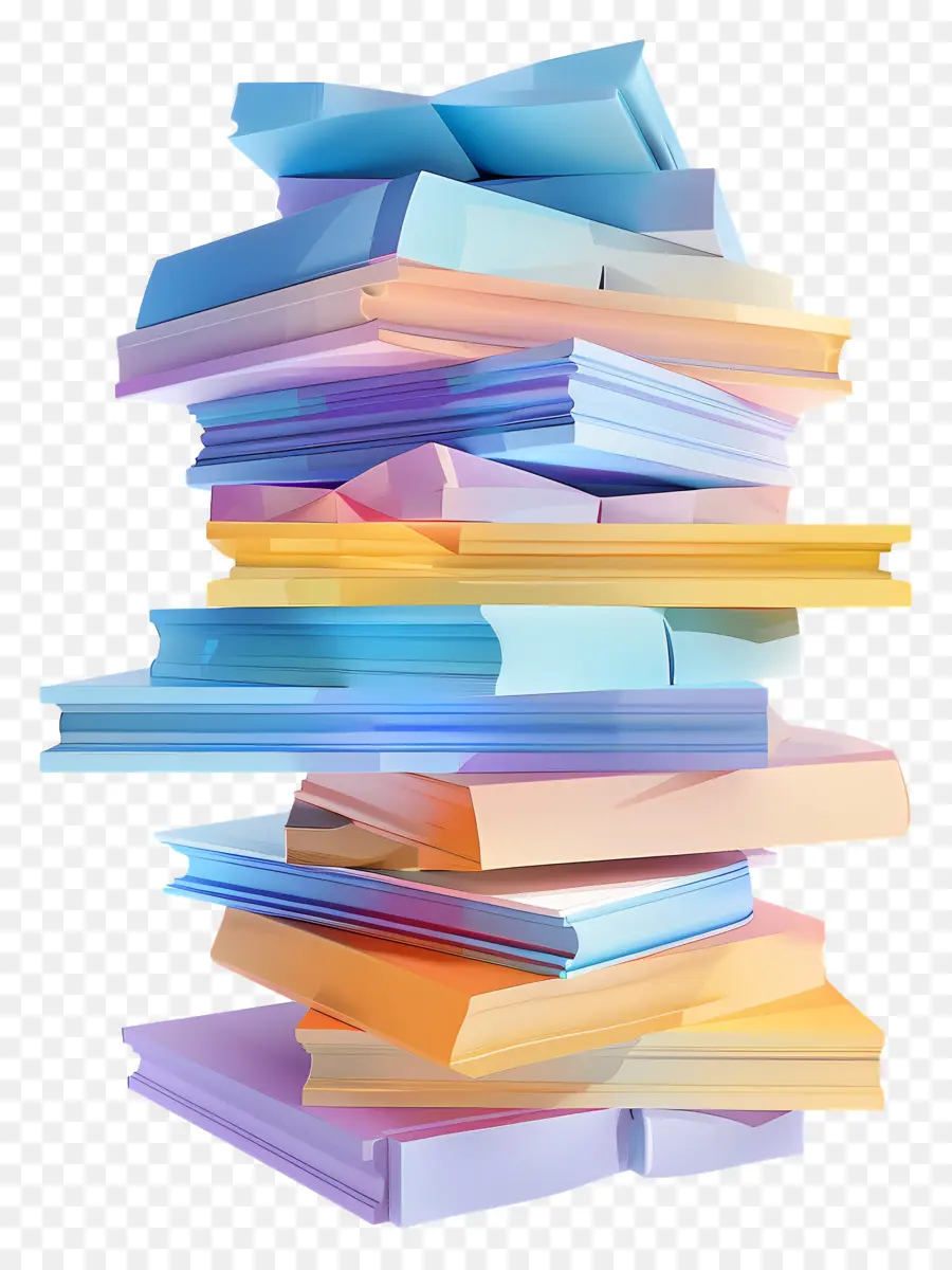 Pile De Livres Modèle 3d，Pile De Livres PNG