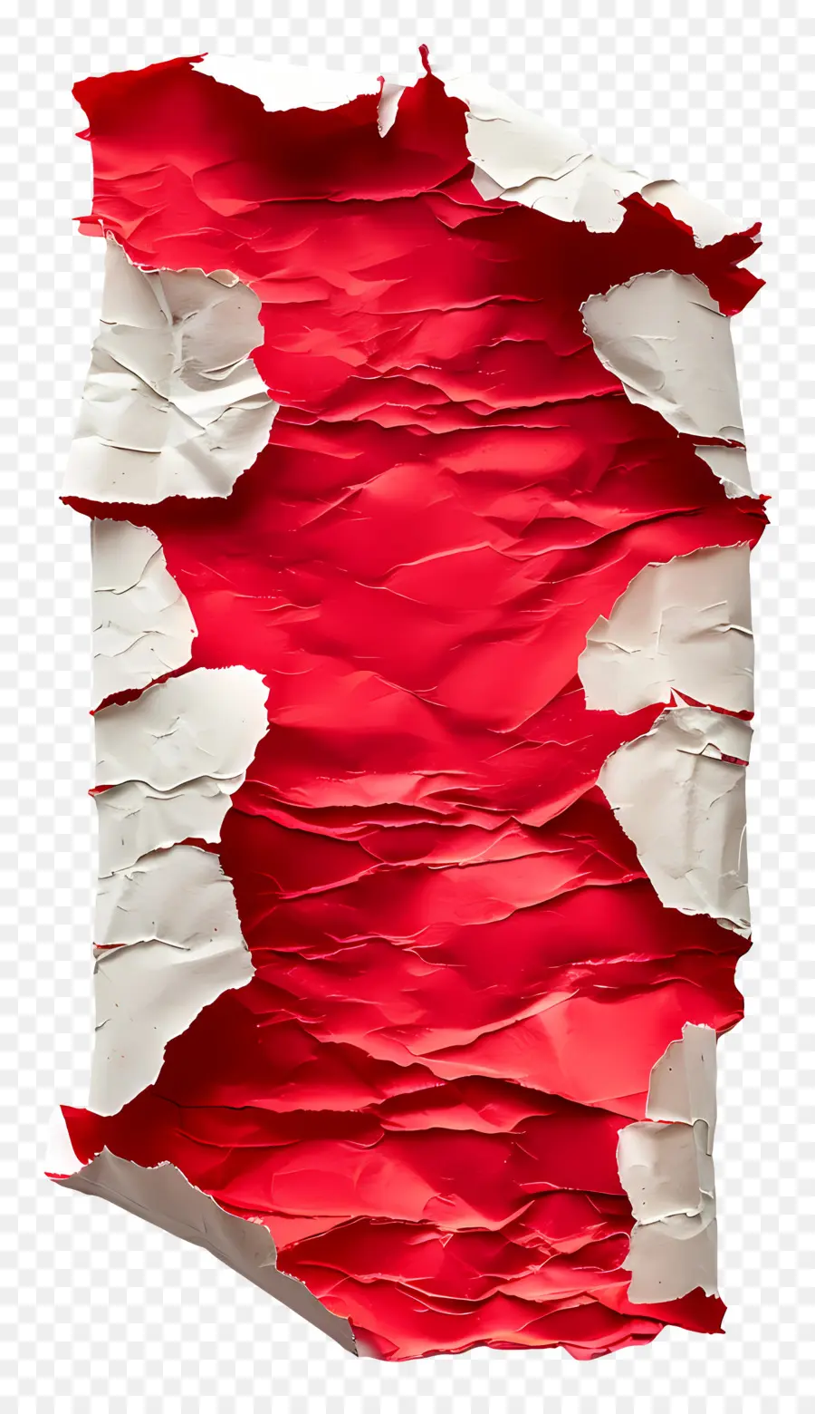 Papier Déchiré Rouge，Déchiré PNG