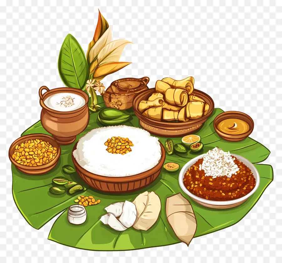 Onam Sadhya，Cuisine Traditionnelle PNG