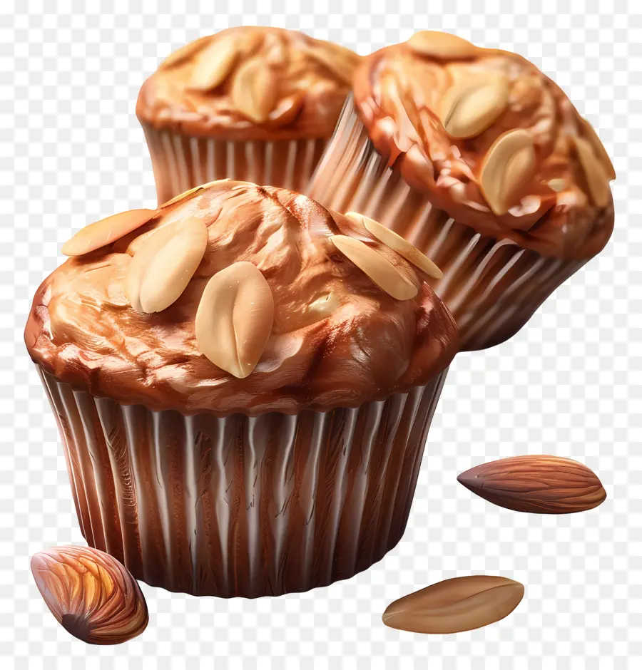 Muffins Aux Amandes，Muffins Au Chocolat PNG