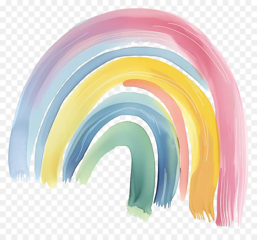 Arc En Ciel Pastel，Arc En Ciel Aquarelle PNG