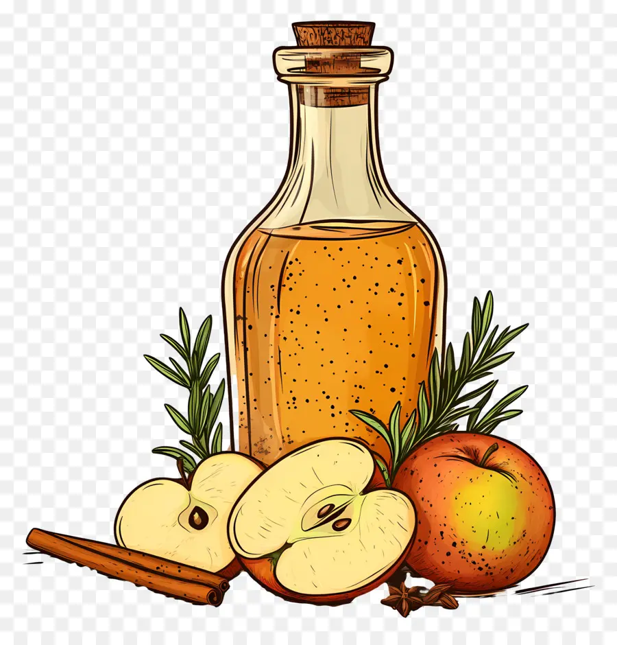 Cidre De Pomme，Bouteille D'huile PNG