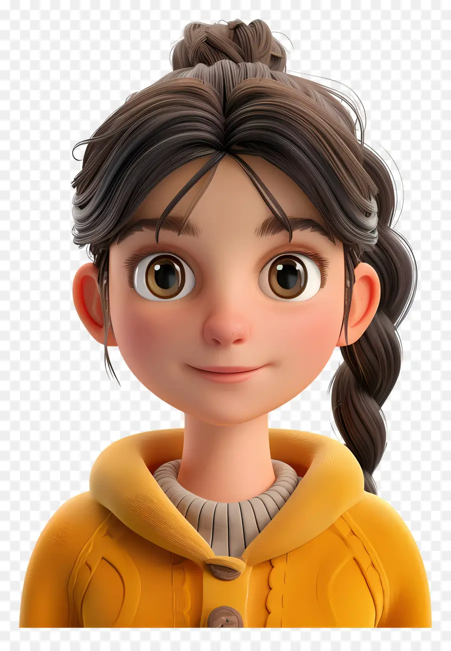 Avatar De Fille 3d，Fille Animée PNG