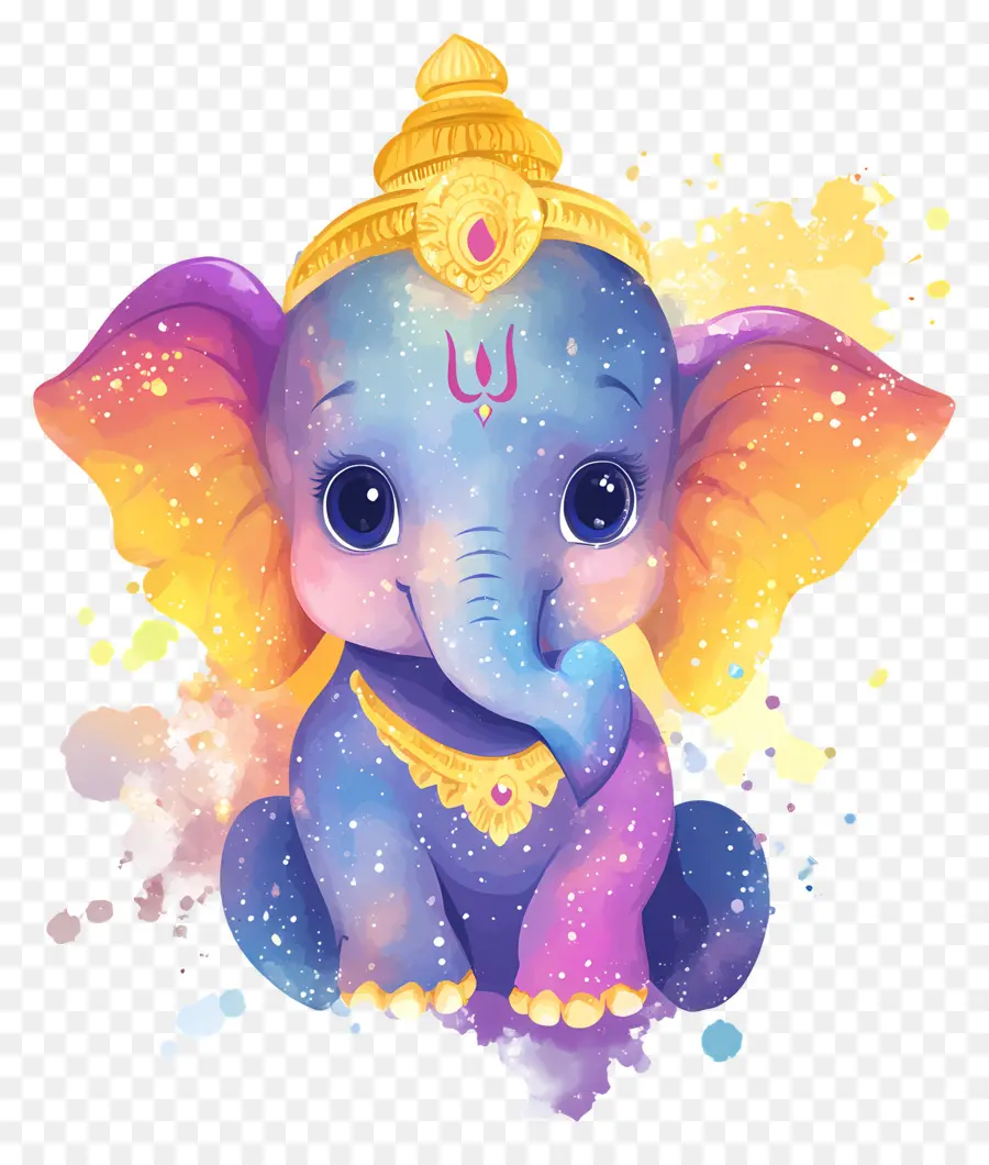 Ganesh Chaturthi，Divinité éléphant Jaune PNG