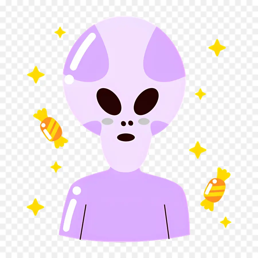 Monstre De L'espace，Extraterrestre Violet PNG