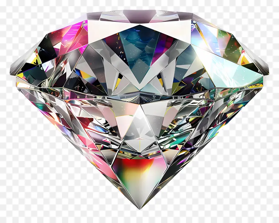 Diamant 3d，Diamant Coloré PNG