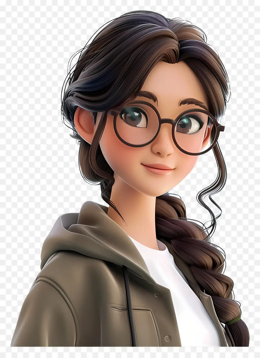 Avatar De Fille 3d，Fille Animée PNG