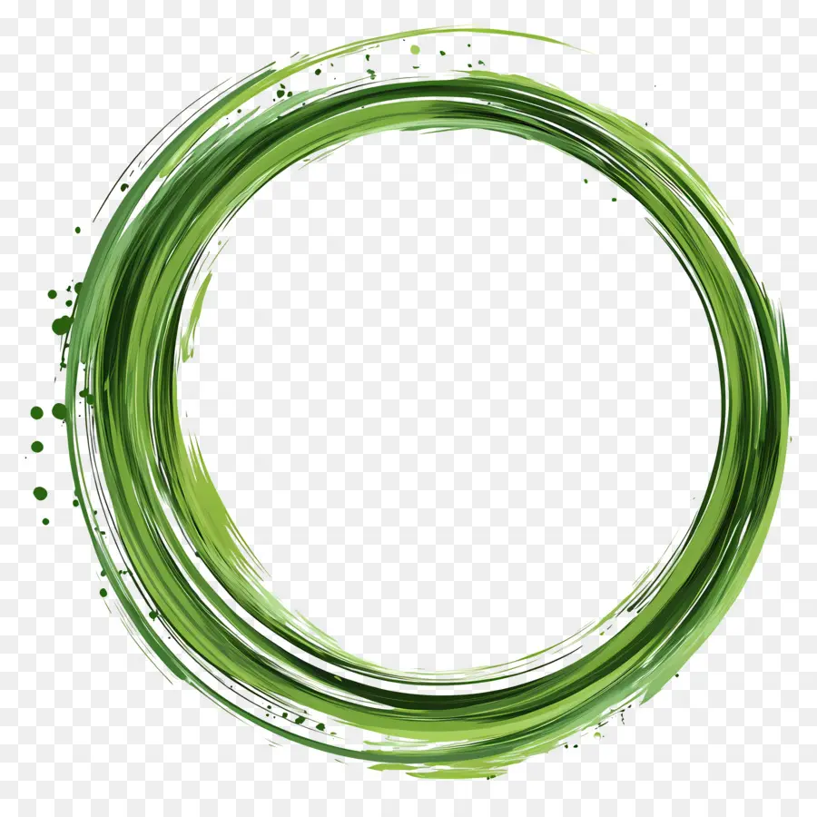 Cadre De Cercle Vert，Couronne Verte PNG