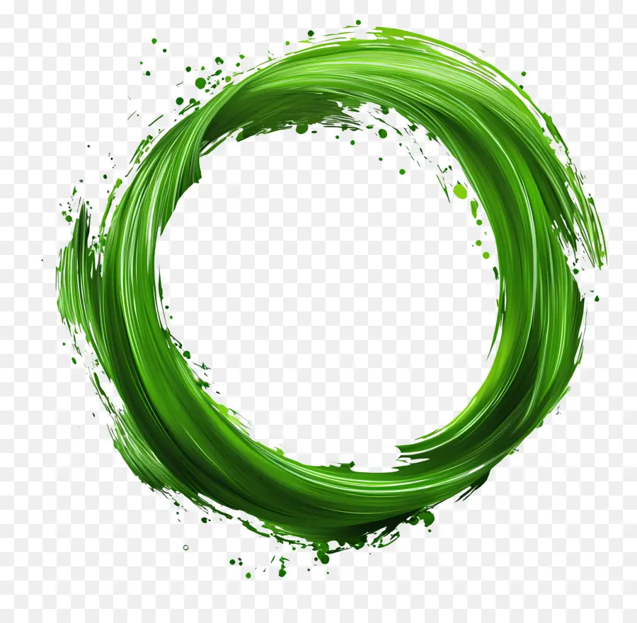 Cadre De Cercle Vert，Splash Circulaire Vert PNG