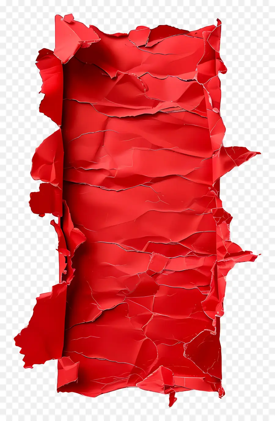 Papier Déchiré Rouge，Déchiré PNG