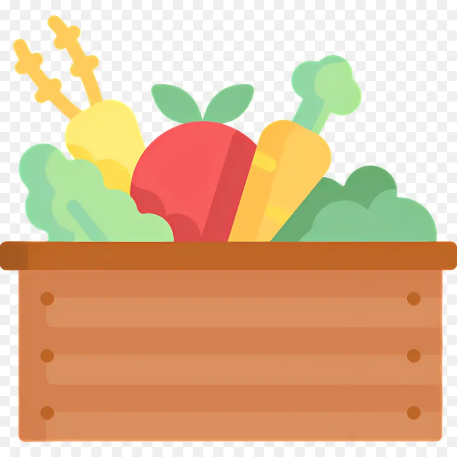 Boîte De Récolte，Panier De Légumes PNG