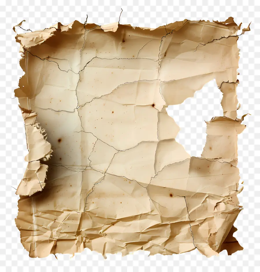 Papier Déchiré Vintage，Papier Froissé PNG